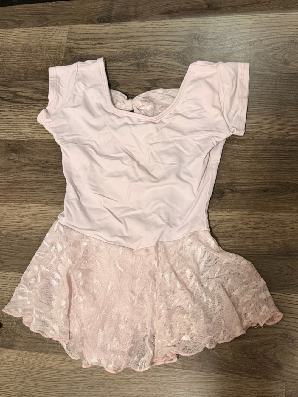 Bundle Kids Light Pink Ballet Bodysuit with Short Sleeve - Picture 6 of 6